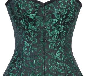 Green Brocade Corset